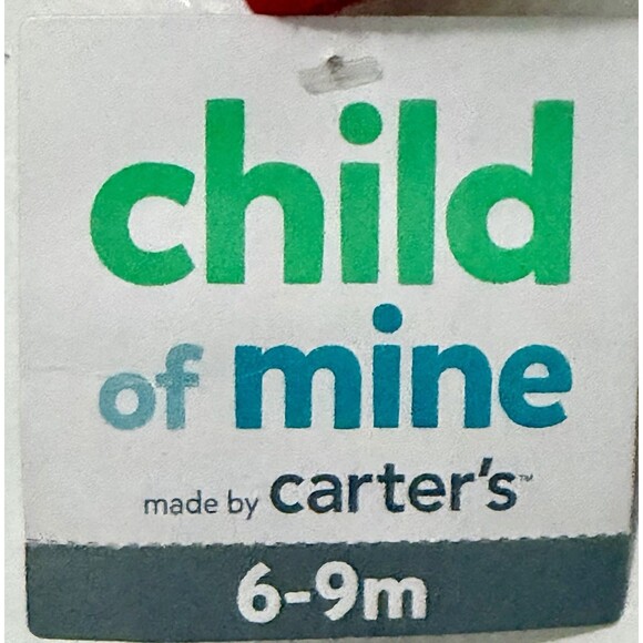 Child Of Mine By Carters NWT Red Snowflake & Reindeer Sleeper Infant 6-9 Months - Picture 4 of 4
